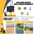 thumbnail image 3 of Foldable Utility Cart with 360 °   Wheels, Heavy Duty Rolling Crate for Travel and Office, 3 of 7