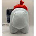 thumbnail image 2 of Toikido Among Us White Crewmate Plush with Rooster Hat, Mini, 2 of 2