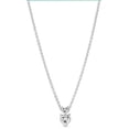 thumbnail image 2 of COLLAR PLATA ESTERLINA DOBLE CORAZON CIRCONIA 655, 2 of 2