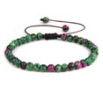 thumbnail image 2 of Explosivo 4 mm piedra de ágata natural pulsera tejida cuentas de piedra semipreciosa femenina mini energía Pulsera joyería de moda rojo y verde tesoro uno, 2 of 2