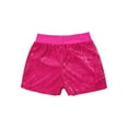 thumbnail image 3 of MSemis Kids Girls Shiny Sequins Shorts Elastic Waist Hip Hop Jazz Dance Bottoms Hot Pink 2-3, 3 of 5
