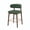 26"-Green, variant on Hawsaiy Counter Height Bar Stools Set of 2, 26" Solid Wood Barstools with Curved Back, Upholstered Fabric Seat & Metal Footrest, Mid-Century Modern Kitchen Island Chairs, Cream