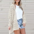 thumbnail image 3 of ZSQDM Women's Crochet Cardigan Light Loose Sweater Cardigan Men Sweater for Women Crewneck Soft Loose Fit Basic Knit Pullover Sweaters Top Outfits Cropped Sweaters for Women（Xl）, 3 of 8