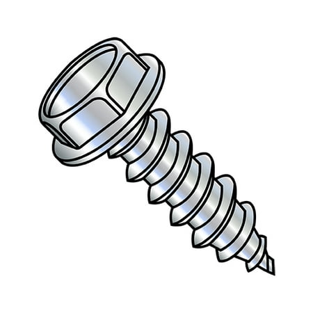 

8-18X3/4 Unslotted Indented Hex Washer Self Tapping Screw Type AB Fully Threaded Zinc An (Pack Qty 8 000) BC-0812ABW
