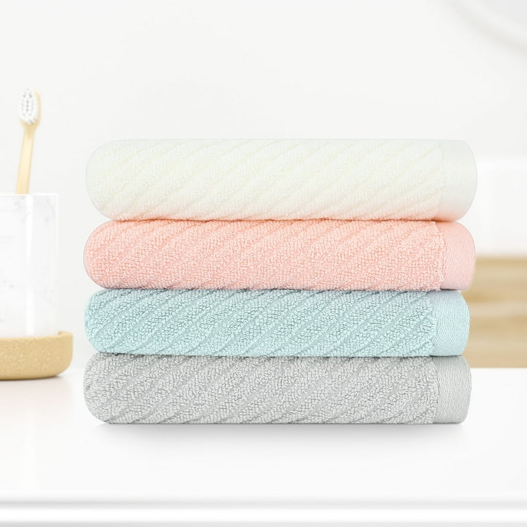 PiccoCasa 6 Pack Soft Hand Towels Cotton 13 x 29 for Bathroom Pink