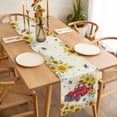 thumbnail image 3 of Yellow Sunflowers Table Runner - 60 Inch Long, Kitchen Dining Table Runner Dresser Scarves, Spring Red Car Vintage Farmhouse Farmhouse Decor for Coffee Tables Wedding Party Banquet, 3 of 8