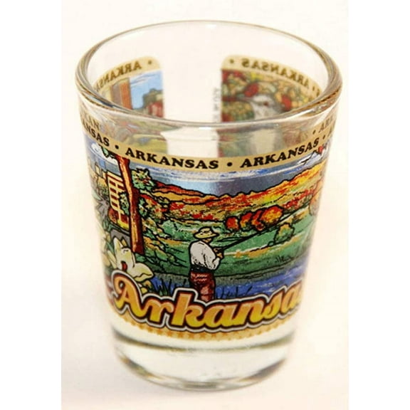 Arkansas State Wraparound Shot Glass