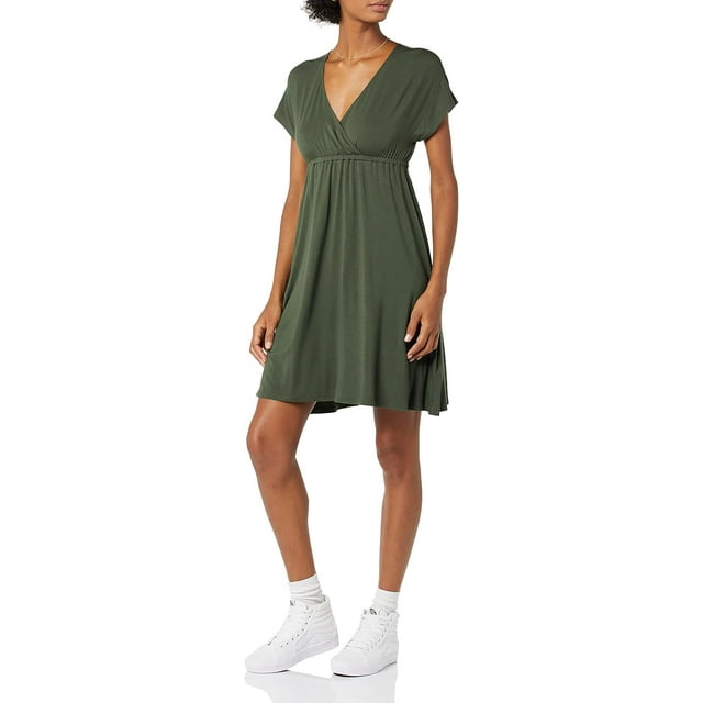 walmart Essentiels Femmes Robe Cache-Cœur Grande Taille_dnu