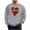 Gray 2, variant on Hxshgdsn Mens Valentine Sweatshirts Heart Printed Pullover Trendy Graphic Crew Neck Shirt Funny Holiday Black 1 3Xl