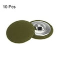 thumbnail image 3 of Unique Bargains 10pcs 40L Fabric Cloth Covered Button 25mm Round Metal Shank Sewing Buttons for Suits Dress Blouses, Navy Green, 3 of 5