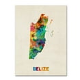thumbnail image 2 of Trademark Fine Art "Belize Watercolor Map" Canvas Art by Michael Tompsett, 2 of 4