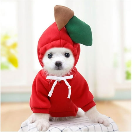 

PEONAVET Dog Christmas Outfit Dog Clothes Christmas Dog Warm Change Clothes Winter Teddy Thick Four-legged Clothes Pet Clothes