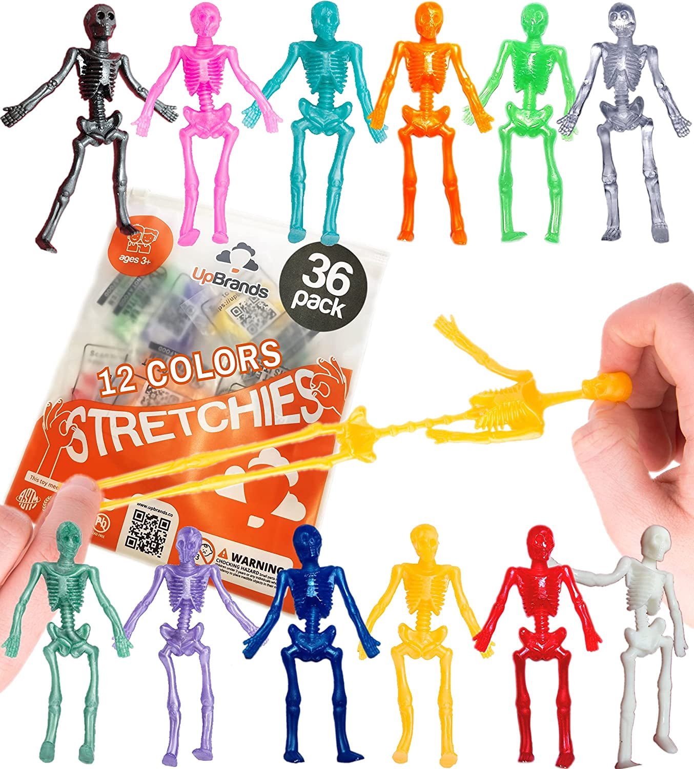 Stretchy Toys, Party Favors for Kids Halloween Skeletons, Kit for