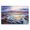 Seaside Glow Horizon, variant on Stupell Industries Coastal Sunlit Palm Trees Mountain Peaks Gray Floating Frame Canvas Art, 21 x 17, by Dennis Frates