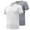 White/Gray, variant on Wyobmus 2PC Crewneck T-Shirt for Men Solid Color Sports Cotton Base T-Shirt Short Sleeve Round Neck Blouses Gray