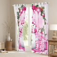thumbnail image 3 of jejeloiu Kawaii Xmas Snowman Curtains Pack of 2 (42x84 Each),Kida Christmas Gifts Curtains Blackout,Red Bowtie Bow Knot Bedroom Curtains For Princess,Luxury Bedroom Decor, 3 of 6