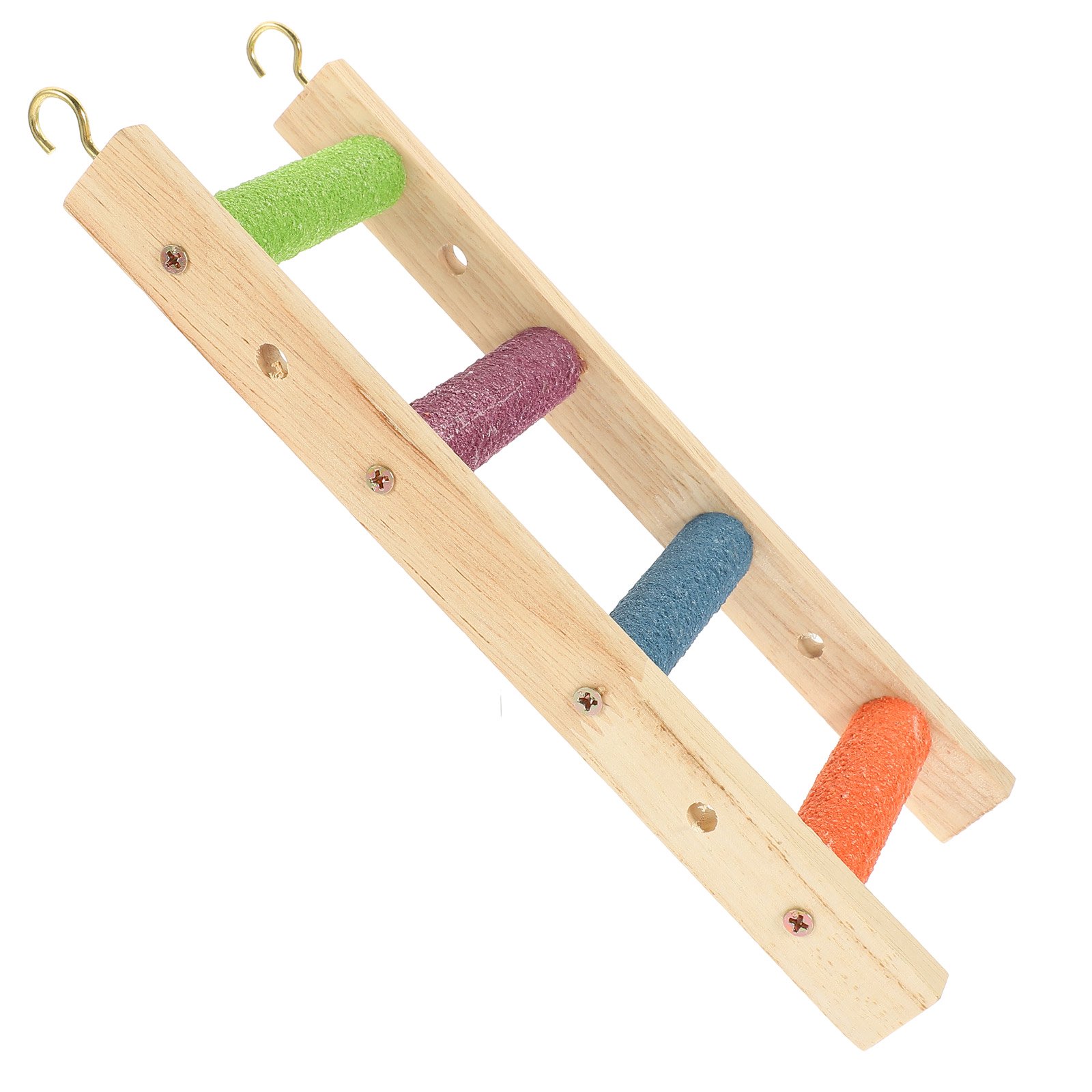 Homoyoyo Wood Pet Climbing Ladder for Birds Hamsters and Small Animals Cage Accessory