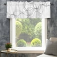 thumbnail image 4 of Modern White Farmhouse Short Window Curtain Valances, Minimalist Abstract Ribbon A Sketch Rt Rod Pocket Kitchen Valances for Living Room Bedroom Bathroom Cafe 54" x 18", 4 of 8