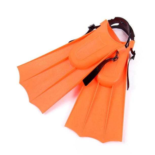Aletas de Natación de Tamaño Universal para Niños Color Naranja Talla 30-36