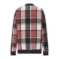 thumbnail image 2 of Simua Bomber Jacket for Women Zip Up Plaid Flannel Jacket Trendy Casual Long Sleeve Cardigan Fall Clothes with Pockets, 2 of 9