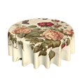 thumbnail image 2 of ZICANCN Round Table Cloths 60 Inch, Roses Butterflies Table Cover Waterproof Washable Outdoor Picnic Tablecloth, 2 of 8