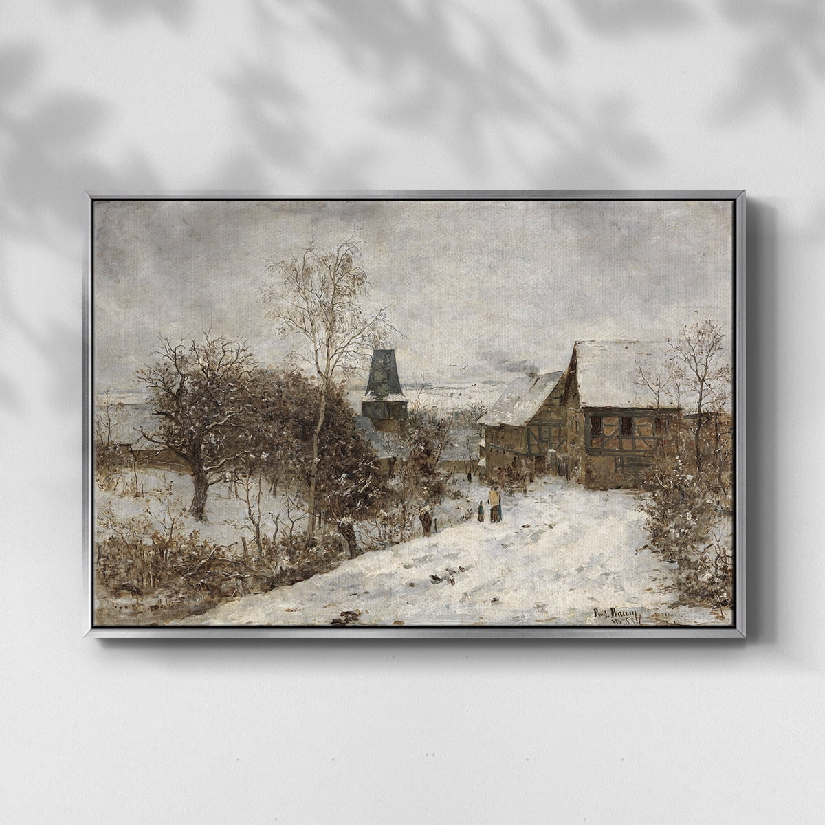Vintage Landscape-CCLXXXVI By Wexford Home Framed in Silver Wood Gallery Wrapped Canvas 25 in. x 37 in.