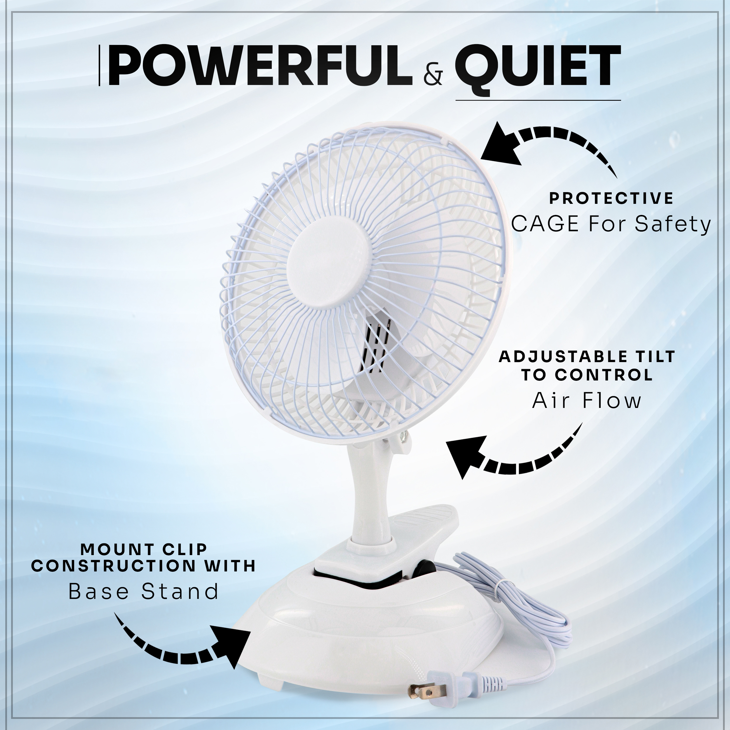 RAM-PRO 6 in 2-Speed Adjustable Tilt Clip-On Mini Fan