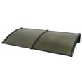 thumbnail image 4 of HomGarden 40’’ x 80’’ Outdoor Window Front Door Awning Canopy W/ Bracket, Pack of 2 Polycarbonate Patio Garden Cover for Rain, Snow and UV Protection, Brown, 4 of 10