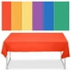 thumbnail image 1 of 6 manteles de plástico de colores surtidos, manteles desechables rectangulares, decoraciones de mesa de fiesta de 54 x 108 pulgadas para fiesta de cumpleaños, picnic, suministros de cocina, 1 of 6