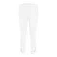 thumbnail image 4 of Efsteb Plus Size Leggings for Women High Waisted Workout Running Fitness Yoga Pants (White,M), 4 of 5