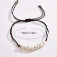 thumbnail image 3 of Natural Freshwater Cultured Pearl Pull Bracelet for Women Adjustable Braided Brass Bracelets Bohemian Vacation Jewelry Gifts, 3 of 5