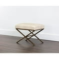 thumbnail image 5 of Sunpan Wisconsin 23.5" Mid-Century Faux Leather Bench in Bravo Cream, 5 of 7