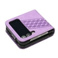 thumbnail image 4 of Allytech Galaxy Z Flip 4 Case with Credit Card Slots, Anti-Scratch PU Leather & PC Shockproof Folio Flip Case for Samsung Galaxy Z Flip 4 2022, Purple, 4 of 5