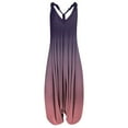 thumbnail image 3 of Kagetolytai Jumpsuits for Women Women's Casual Print Loose Large Size Casual Sleeveless Strappy Jumpsuit Lounge Sets for Women Purple 4XL, 3 of 3