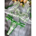 thumbnail image 3 of Lovely Daisy  Lace Lingerie Set (White, S), 3 of 5