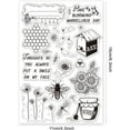 thumbnail image 2 of Flower Bee Happy Clear Stamps Transparent Silicone Stamp for Card Making Decoration, 2 of 7