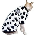 thumbnail image 1 of HSHDLDF Sphynx Cat Sweater Warm Thickened Soft Stratch Hairless Cat Clothes Cat Clothes for Devon,Cornish,Peter Bald, Small Kitten (Large), 1 of 6