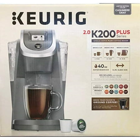 keurig k200 single serve k-cup pod coffee maker - - cashmere gray - limited