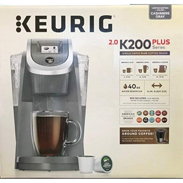 keurig k200 single serve kcup pod coffee maker cashmere gray