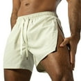 thumbnail image 7 of Mlzmgr Shorts for Men Elastic Waist Drawstring Side Zipper Split Lightweight Casual Loose Shorts Solid Color, 7 of 7