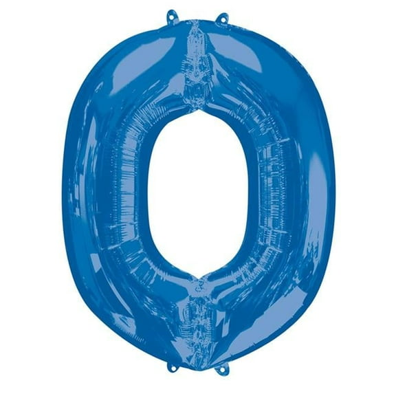 Anagram 86461 33 in. Letter O Shape Foil Balloon  Blue