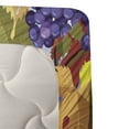 thumbnail image 3 of Ambesonne Winery Fitted & Top Sheet Set with Sham, Cartoon Vineyard Grapes, Blue Yellow, 3 of 4