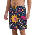 thumbnail image 2 of Disketp Men'S Swim Trunks Hawaiian Breathable Surf Beach Swimsuits Mesh Lining Beach Shorts With Pockets-Cinco De Mayo Floral, 2 of 9