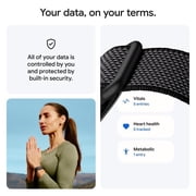 Google Fitbit Air Active Bundle: Screenless Fitness and Health Tracker - Personalized AI-Powered Coaching - Works with Android and iOS - Obsidian + Includes Active Band Size Large