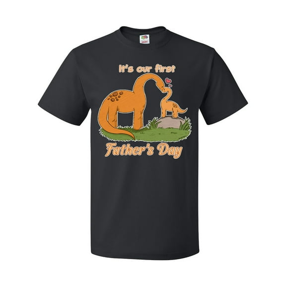 Inktastic It's Our 1st Father's Day Brontosaurus Family T-Shirt
