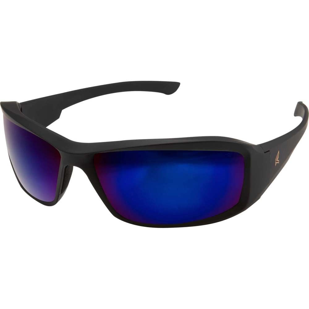 Edge Eyewear XB138 Safety Glasses, Traditional Blue Mirror Polycarbonate Lens