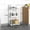 White, variant on Kitchen Storage Rack, Three-Tier Metal Shelving Unit with Wheels, Movable Microwave and Cookware Organizer, Sturdy Floor Standing Storage Shelf for Home