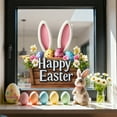 thumbnail image 6 of Hometravel Easter Bunny Egg Butterfly Window Clings, Removable Electrostatic Stickers for Holiday Decor, Festive Spring Window Decals for Glass, Colorful Cling Film for Home and Party, 6 of 6