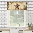 thumbnail image 3 of Western Texas Star Rod Pocket Thermal Insulated Curtain Valance Vintage Plaid Farmhouse Flowers Window Treatment Valance Curtains for Bathroom 54 by 18 in, 1 Panel, 3 of 6