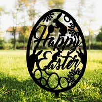 Bunny Garden Statues Acrylic Rabbit Yard Art Outdoor Black Rabbit Decor Silhouett Animals Stake Garden Decorations Outdoor Garden Statue for Lawn and Yard Decor Ornaments